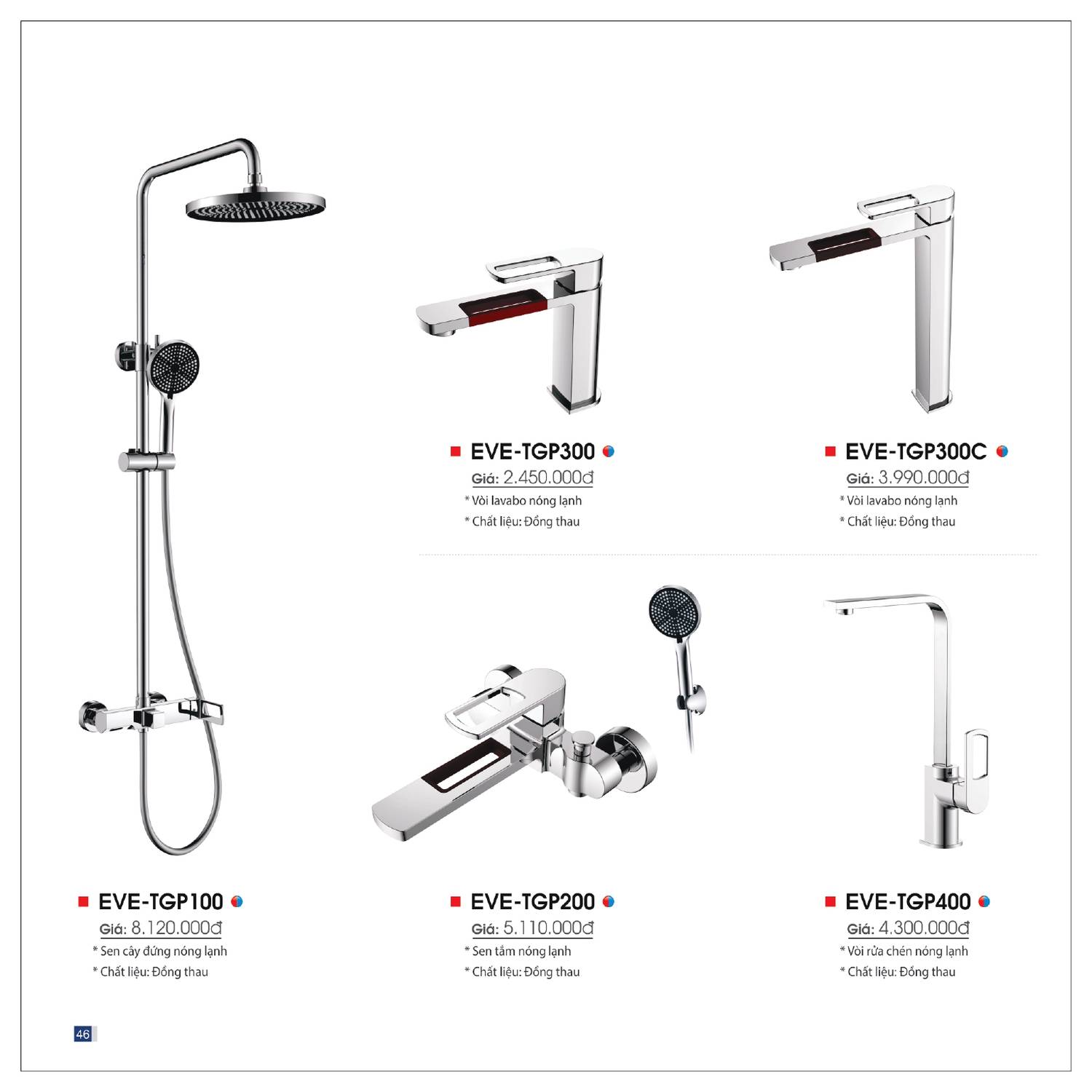 Thiết bị vệ sinh EVEREST Catalogue và Bảng giá mới nhất 2025 /Page 46